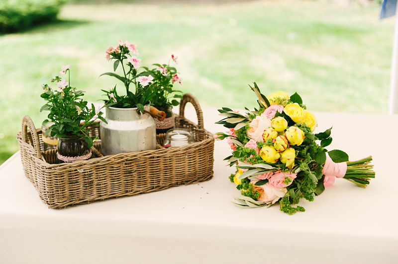 décoration mariage champêtre bouquet
