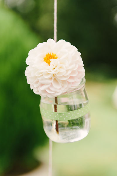 suspension fleur DIY décoration mariage