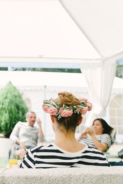 brunch mariage marinière couronne fleurs